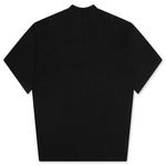 Mock Neck Boxy Fit T-Shirt - Black