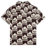 Moonlight Bordeaux Silk Shirt - Maroon/Off White
