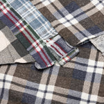 7 Cuts Flannel Shirt - Brown/Blue