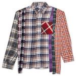 7 Cuts Flannel Shirt - Brown/Navy