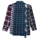 7 Cuts Flannel Shirt - Navy/White