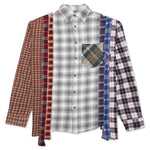 7 Cuts Flannel Shirt - White/Grey