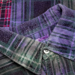 7 Cuts Tie Dye Wide Flannel Shirt - Assorted