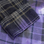 7 Cuts Tie Dye Zipped Wide Flannel Shirt - Assorted