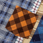 7 Cuts Wide Flannel Shirt - Blue/White