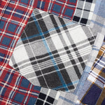 7 Cuts Wide Flannel Shirt - Red/Navy