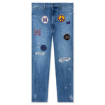 Assorted Patches Slim Jean - Indigo