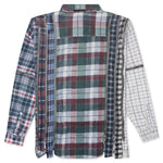 Flannel Shirt 7 Cuts Zipped Wide Reflection Shirt - Assorted