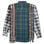Flannel Shirt 7 Cuts Zipped Wide Shirt - Assorted