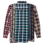 Flannel Shirt 7 Cuts Zipped Wide Shirt - Assorted