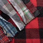 Flannel Shirt Ribbon Wide Reflection Shirt - Assorted