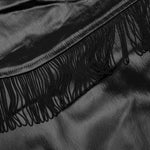 Fringe Track Jacket Poly Sateen - Black