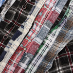 Ribbon Flannel Shirt - Black/Maroon