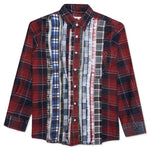 Ribbon Flannel Shirt - Brick/Navy