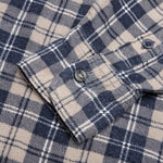 Ribbon Flannel Shirt - Navy/Oatmeal