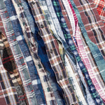 Ribbon Wide Flannel Shirt - Burgundy/Gold