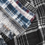 Ribbon Wide Flannel Shirt - Green/White
