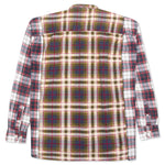 Ribbon Wide Flannel Shirt - Mustard/Maroon