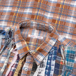 Ribbon Wide Flannel Shirt - Rust/Blue
