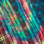 Ribbon Wide Flannel Shirt - Tie Dye