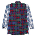 Ribbon Wide Flannel Shirt - Purple/Red