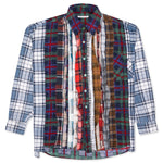 Ribbon Wide Flannel Shirt - Purple/Red