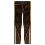 Velour Narrow Track Pant - Brown