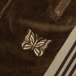 Velour Narrow Track Pant - Brown