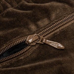 Velour Narrow Track Pant - Brown
