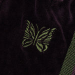 Velour Narrow Track Pant - Eggplant