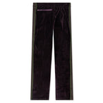 Velour Narrow Track Pant - Eggplant