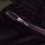 Velour Narrow Track Pant - Eggplant