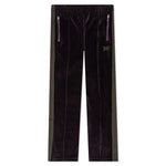 Velour Narrow Track Pant - Eggplant