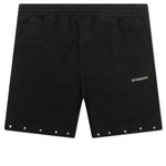 Star Print Board Shorts - Black