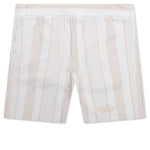 Bermuda Shorts with Stripes - White/Beige