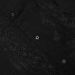 Boxy fit shirt in floral jacquard - Black