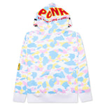 New Multi Camo 2nd Shark Full Zip Hoodie - White