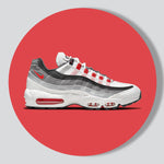 Air Max 95 'Smoke Grey' - Summit White/Chile Red/Off Noir