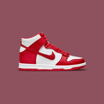 Dunk High (GS) - White/University Red
