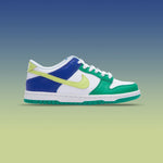 Dunk Low BG (GS) - White/Light Lemon Twist/Stadium Green