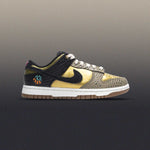 Women's Dunk Low 'Día De Muertos' - Black/Khaki/Metallic Gold
