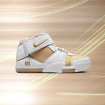 Lebron 2 "Maccabi" - White/Metallic Gold/Varsity Crimson