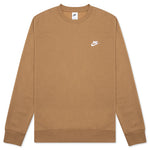 Sportswear Club Fleece Crew - Dark Driftwood/White