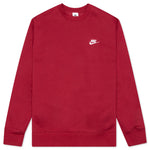 Sportswear Club Fleece Crew - Pomegranate/White