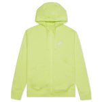 Sportswear Club Fleece Full-Zip Hoodie - Light Lemon Twist/White
