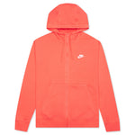 Sportswear Club Fleece Full-Zip Hoodie - Magic Ember/White