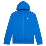 Sportswear Club Fleece Full-Zip Hoodie - Signal Blue/White
