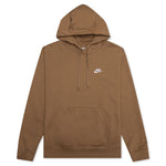 Sportswear Club Fleece Pullover Hoodie - Dark Driftwood/White