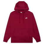 Sportswear Club Fleece Pullover Hoodie - Pomegranate/White