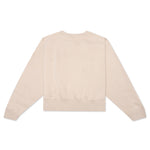 Sportswear Collection Essentials Women's Oversized Fleece Crew Sweatshirt - Sanddrift/White